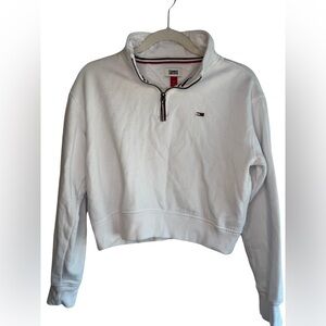 Tommy Jeans Crop Quarter Zip Up Sweatshirt